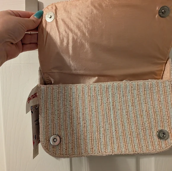 Viral  Pink Ballerina Embroidered Beaded Women's Bag - Picture 7 of 7